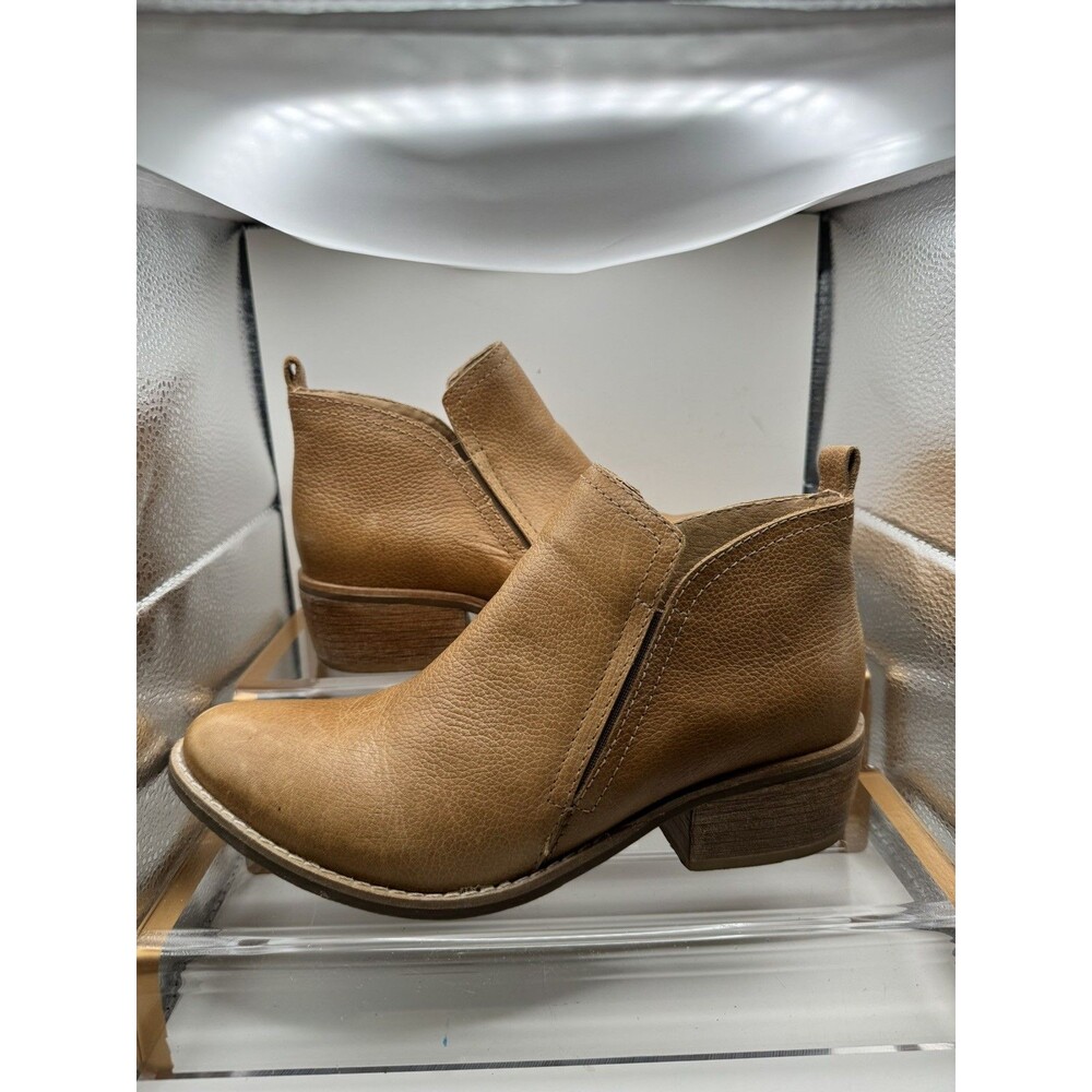Ankle Boot Leather Matisse Women’s Brown Leather Ankle Bootie slip on US 7.5